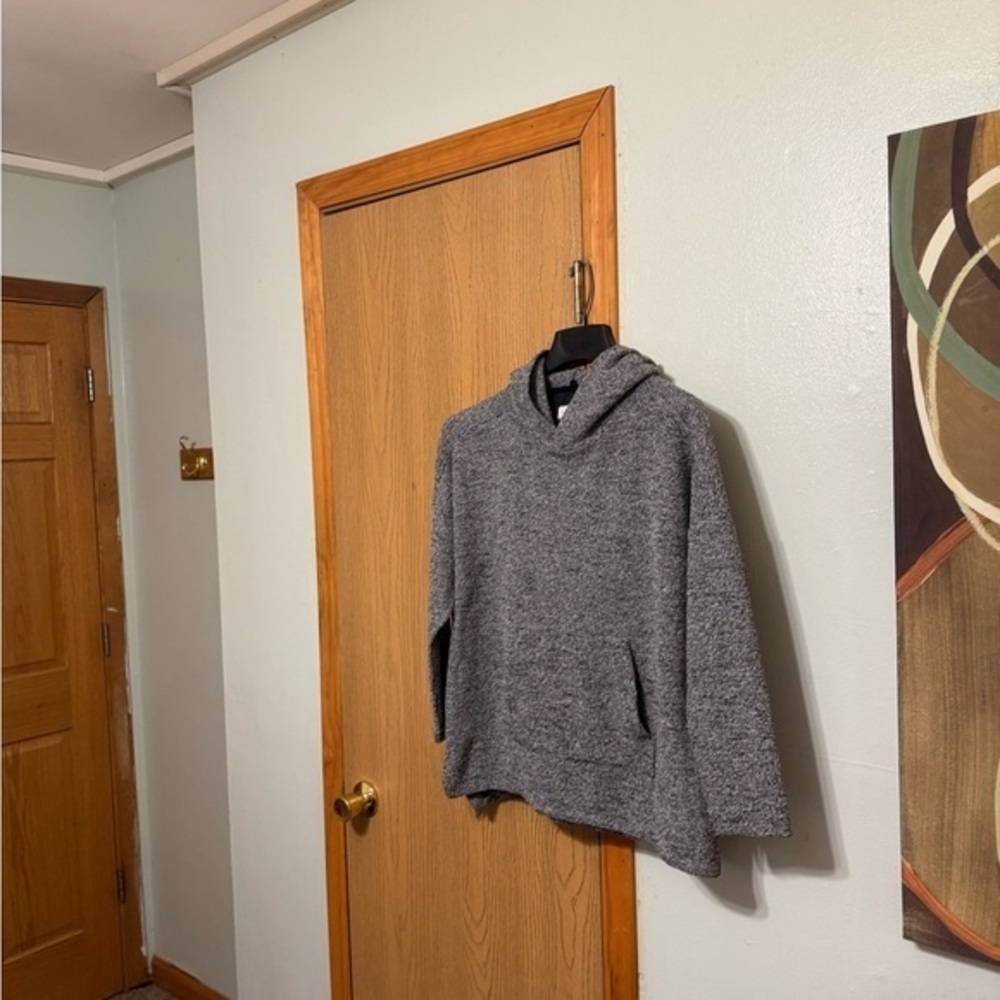 Lou & Grey Large Multi-Color Long Sleeve Hooded Marled Sweater w/Kangaroo Pocket
